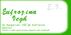 eufrozina vegh business card